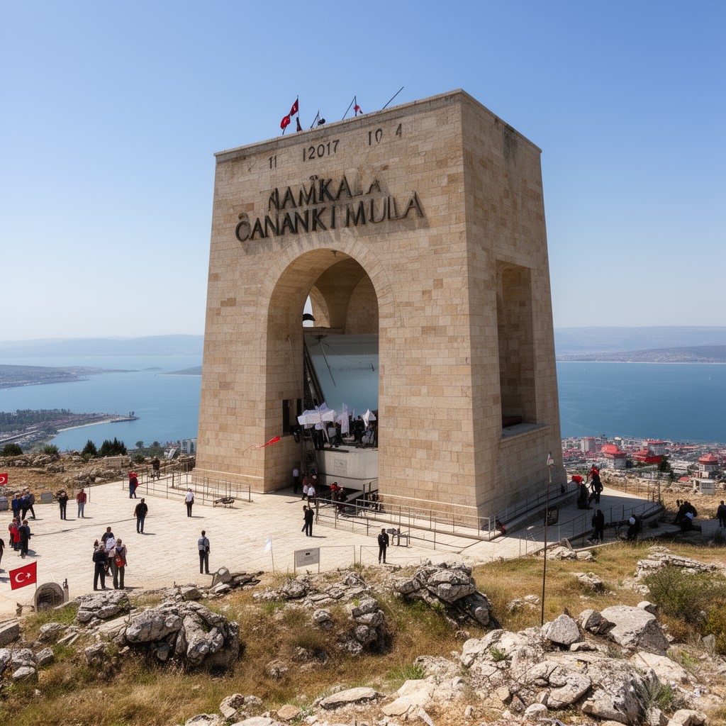 AI-generated illustration of Çanakkale Martyrs' Memorial
