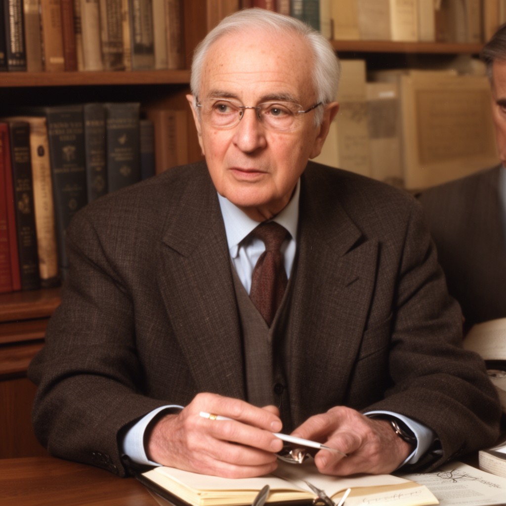 AI-generated illustration of Mortimer Adler