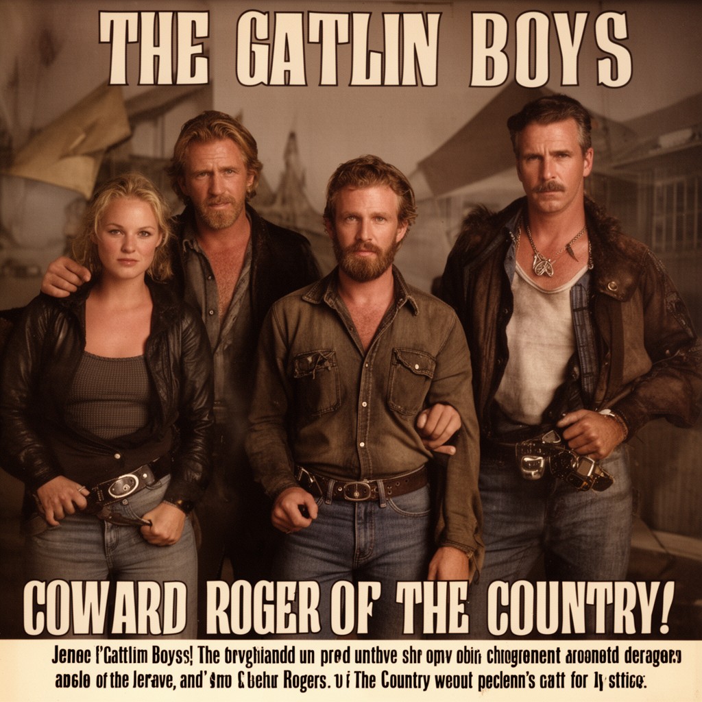 AI-generated illustration of The Gatlin Boys (fictional antagonists in lyrics)