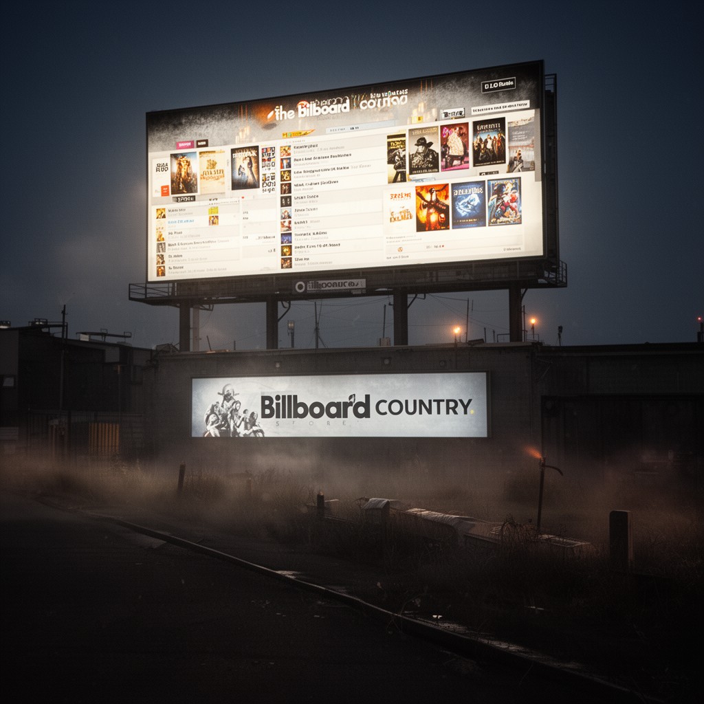 AI-generated illustration of Billboard Country chart
