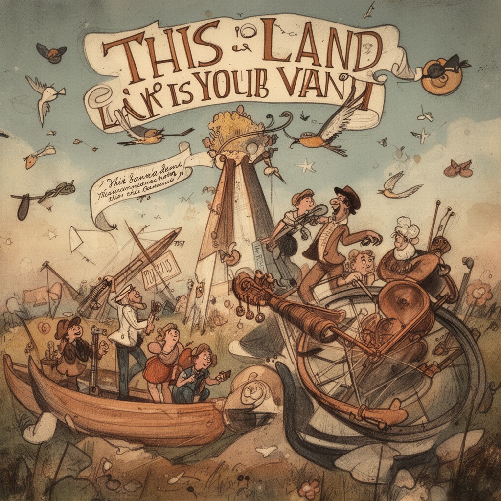 AI-generated illustration of This Land Is Your Land