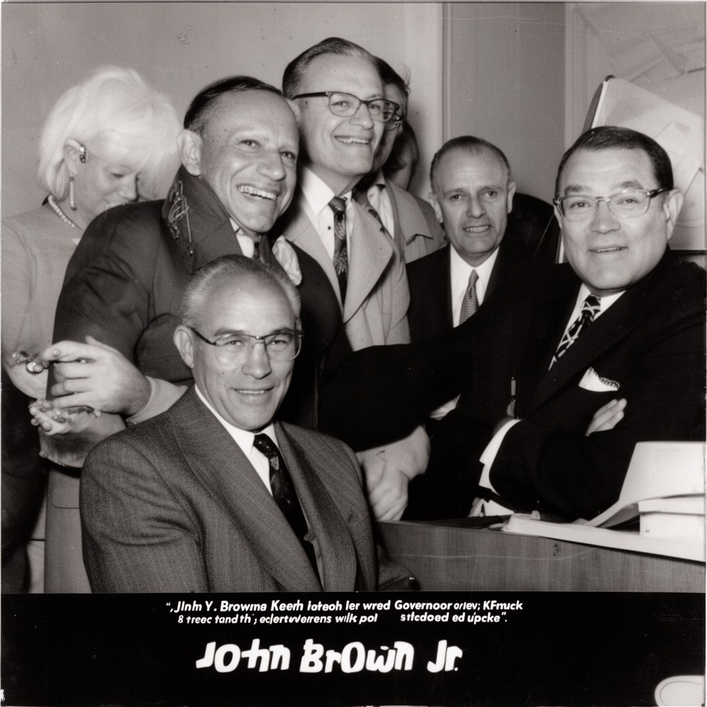 AI-generated illustration of John Y. Brown Jr.