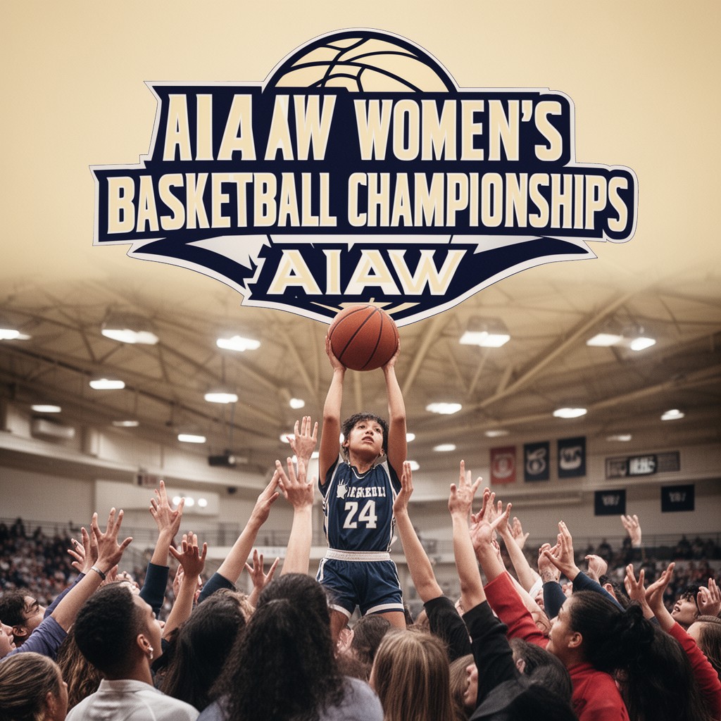 AI-generated illustration of AIAW women’s basketball championship