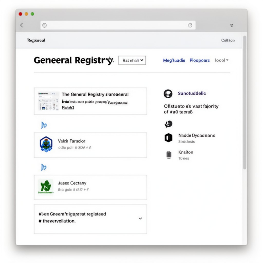 AI-generated illustration of General registry