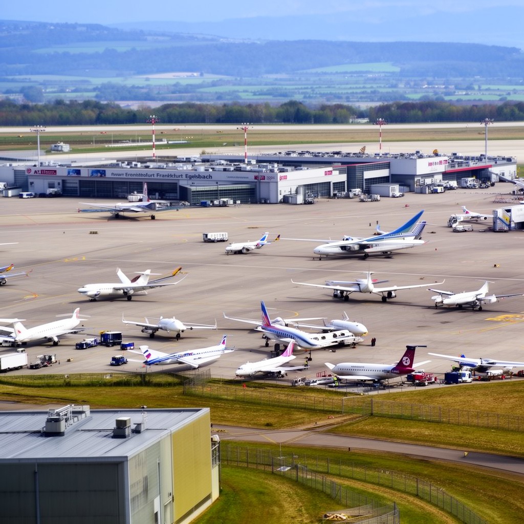 AI-generated illustration of Frankfurt Egelsbach Airport