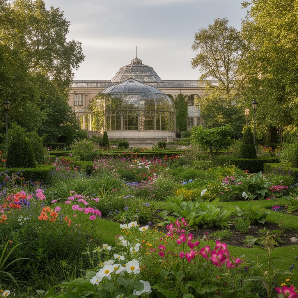 AI-generated illustration of Jardin des Plantes de Nantes