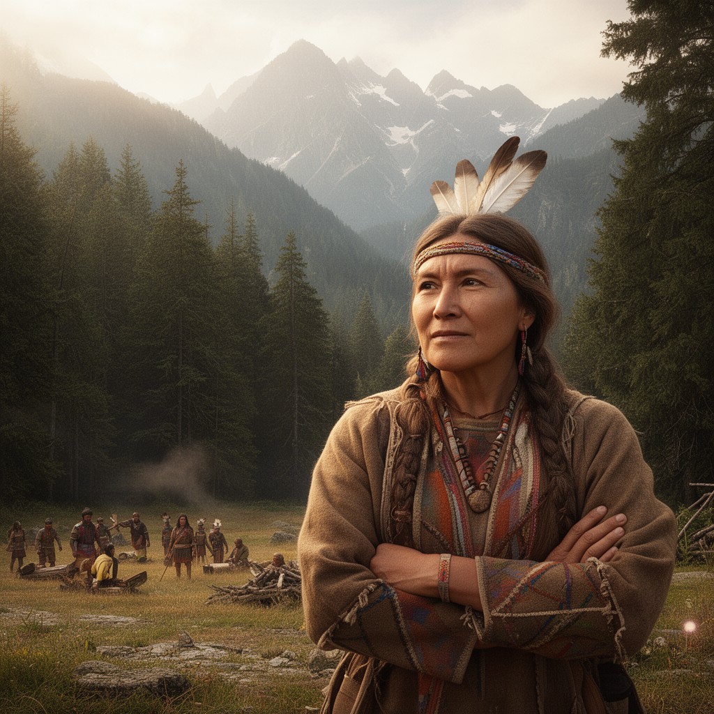AI-generated illustration of Clackamas people
