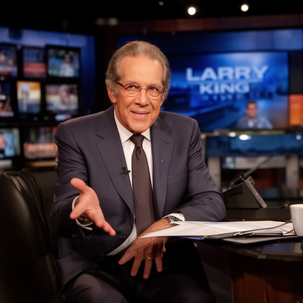 AI-generated illustration of Larry King