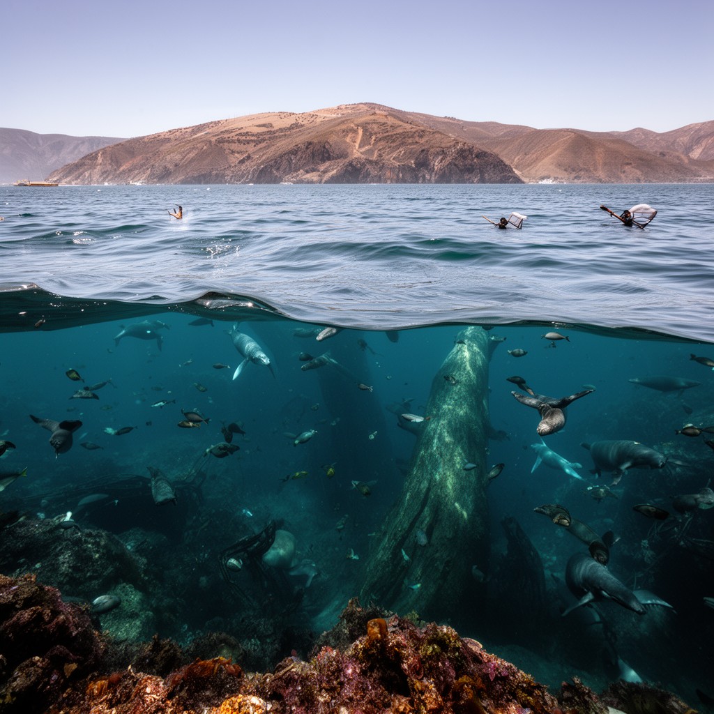 AI-generated illustration of Monterey Bay National Marine Sanctuary