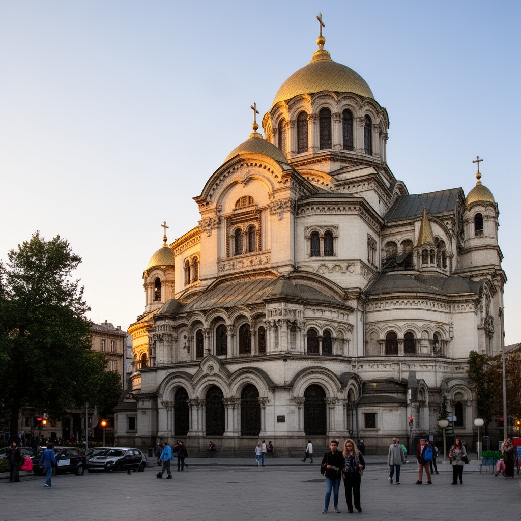 AI-generated illustration of St. Alexander Nevsky Cathedral, Sofia
