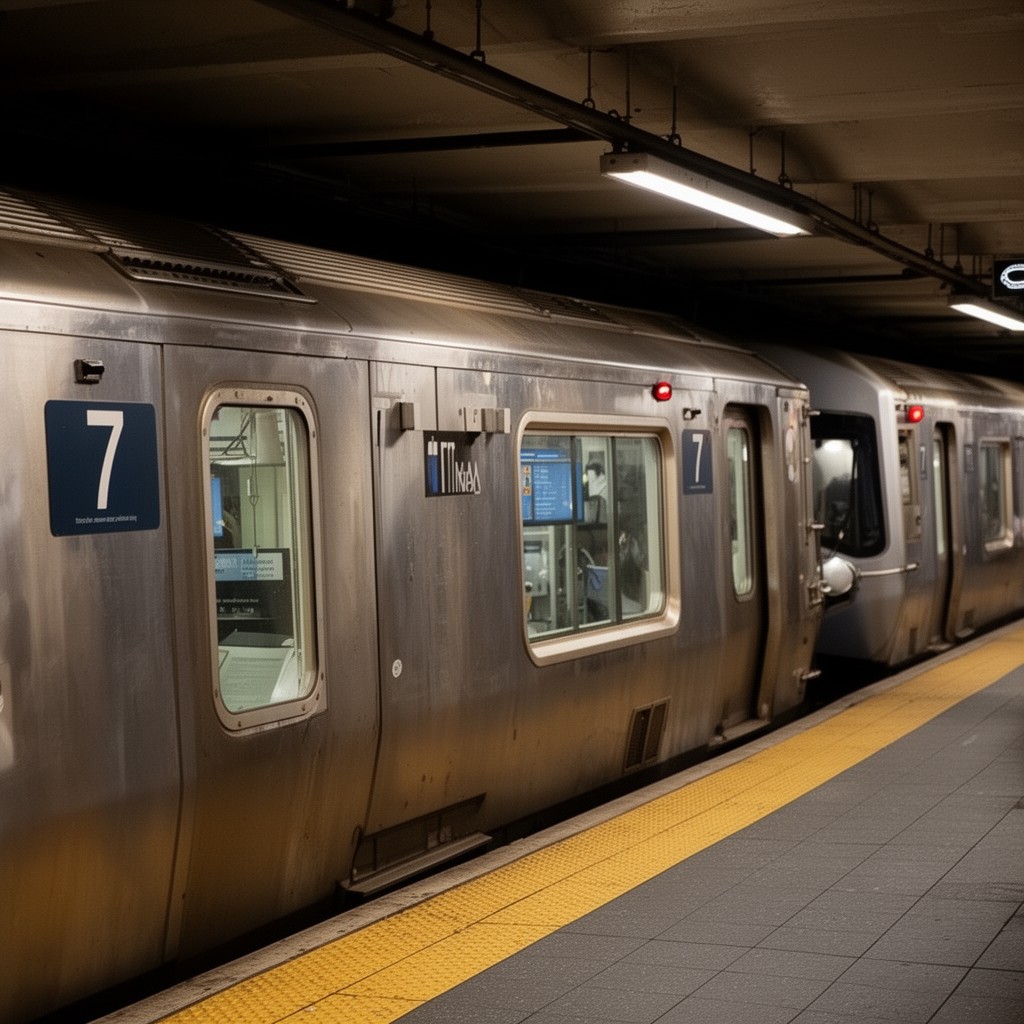 AI-generated illustration of 7 train