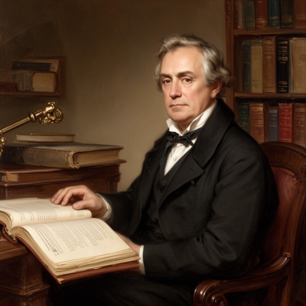 AI-generated illustration of William Hunt (historian)