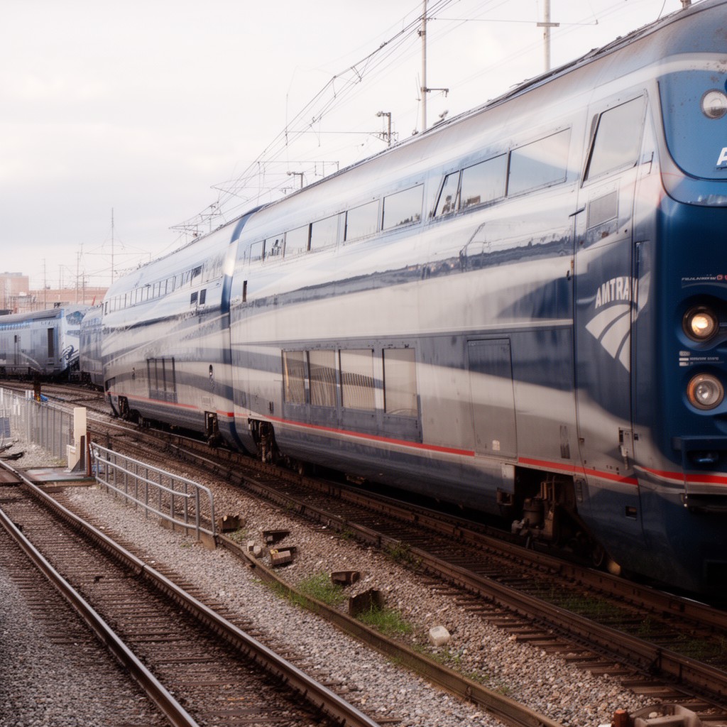 AI-generated illustration of Amtrak Philadelphia to Wilmington line