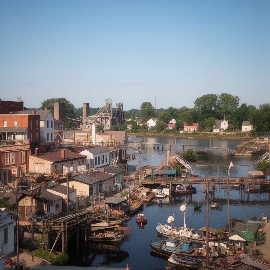AI-generated illustration of Burlington, New Jersey, United States