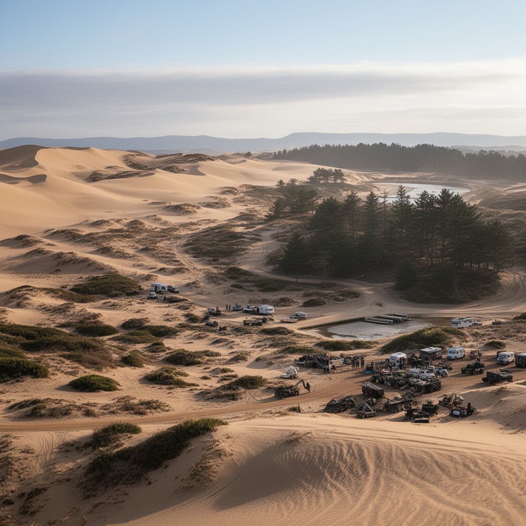 AI-generated illustration of Oregon Dunes National Recreation Area
