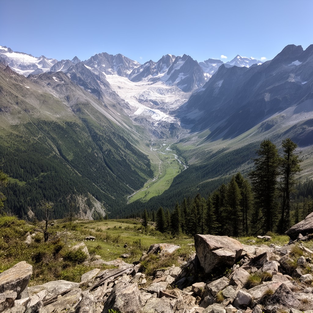 AI-generated illustration of Stelvio National Park