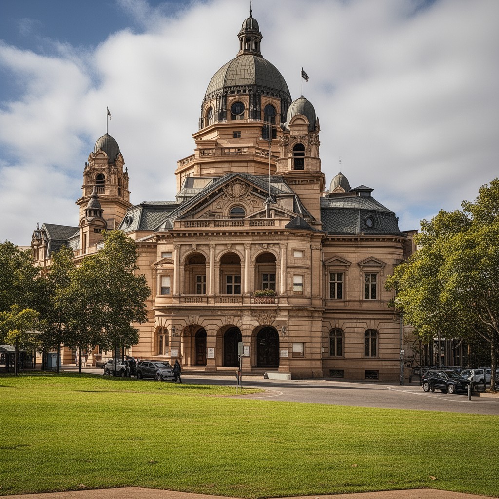 AI-generated illustration of Maitland Town Hall