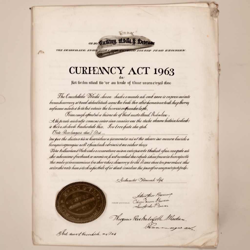 AI-generated illustration of Currency Act 1963