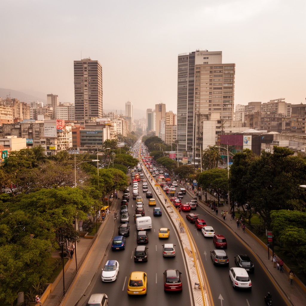 AI-generated illustration of Javier Prado Avenue