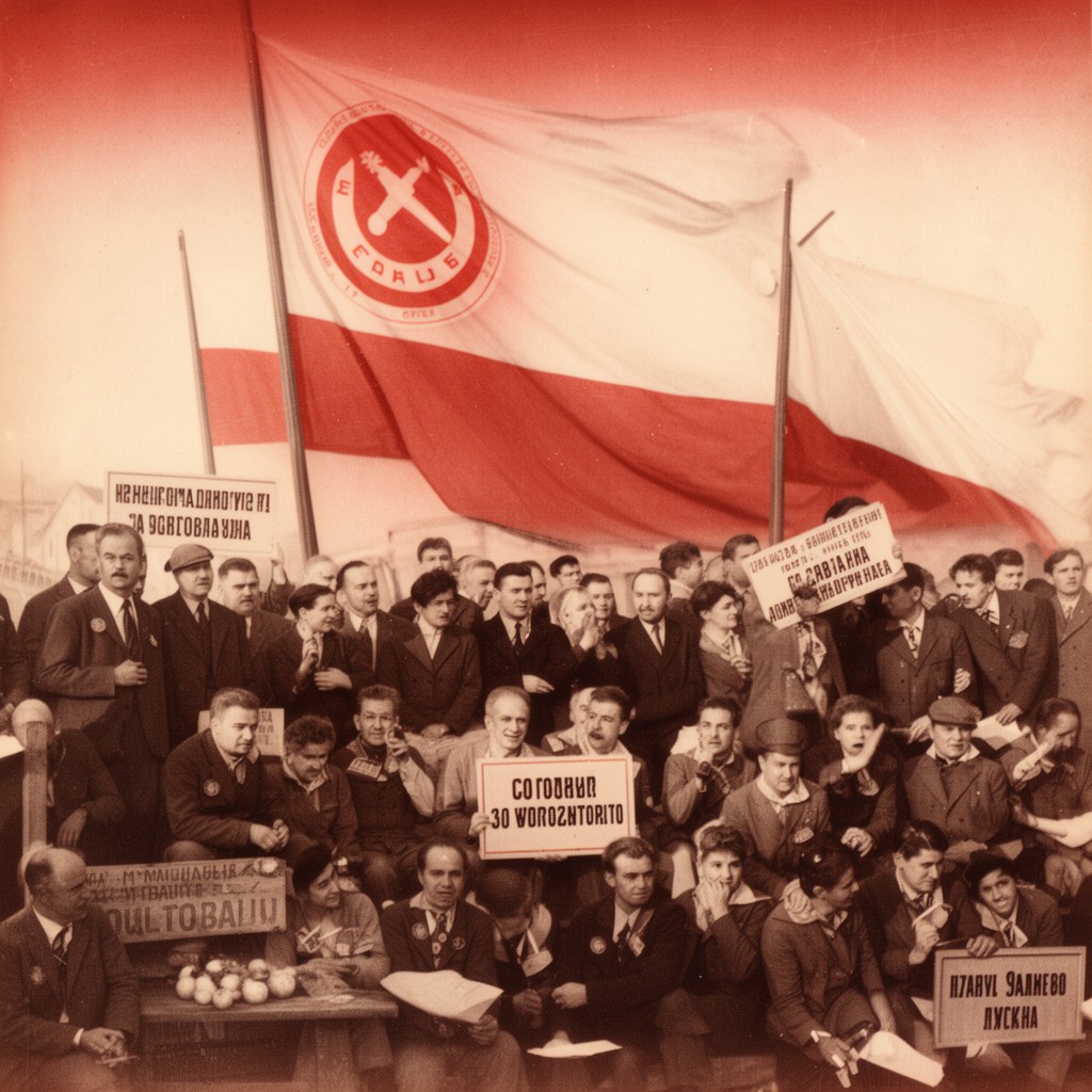 AI-generated illustration of Communist Party of Yugoslavia