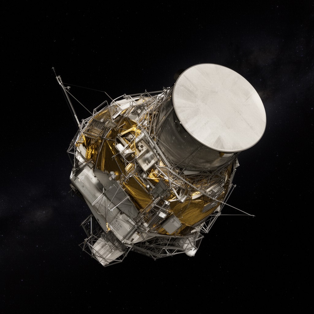 AI-generated illustration of Pioneer 10