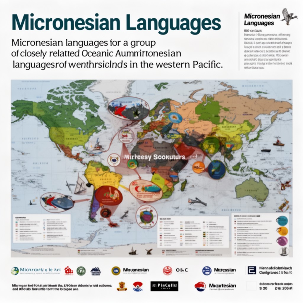 AI-generated illustration of Micronesian languages