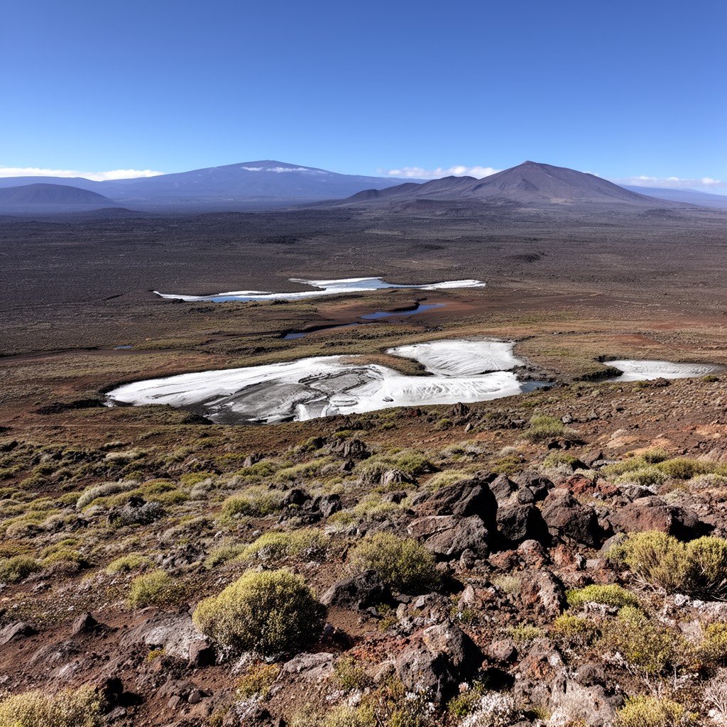 AI-generated illustration of Mauna Kea Ice Age Natural Area Reserve