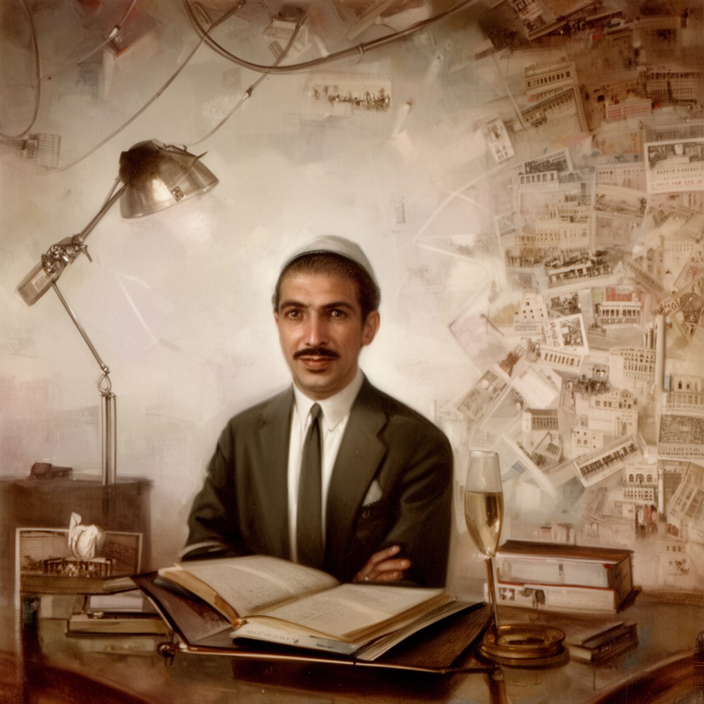 AI-generated illustration of Rashid bin Saeed Al Maktoum