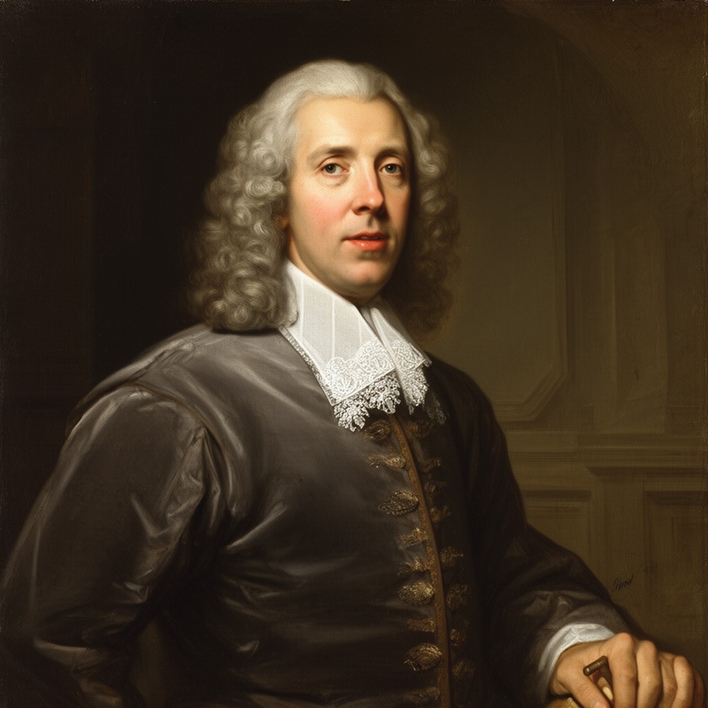 AI-generated illustration of Christopher Wren