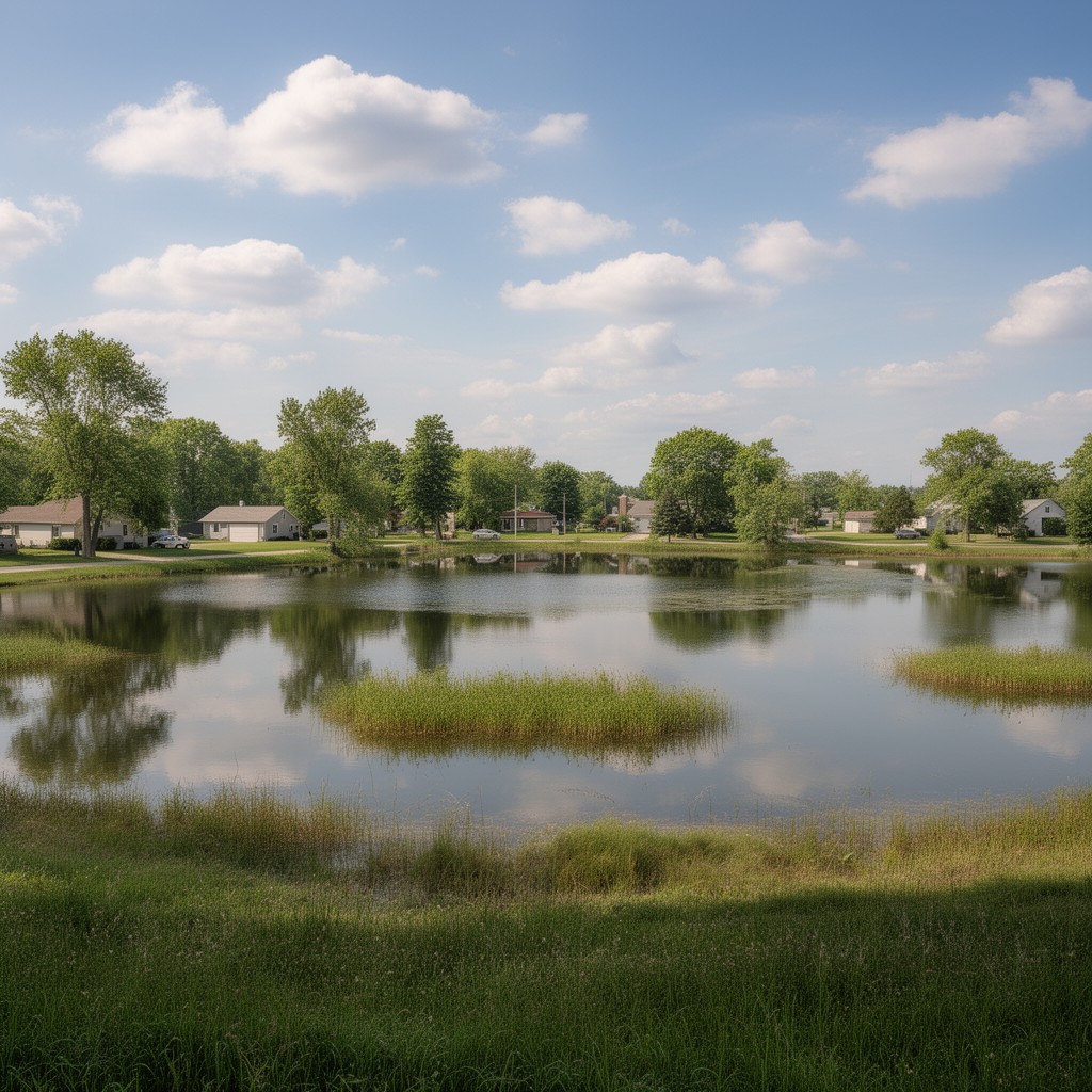 AI-generated illustration of Lily Lake, Illinois