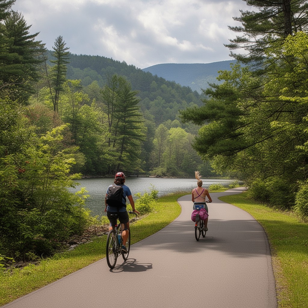 AI-generated illustration of Ashuwillticook Rail Trail