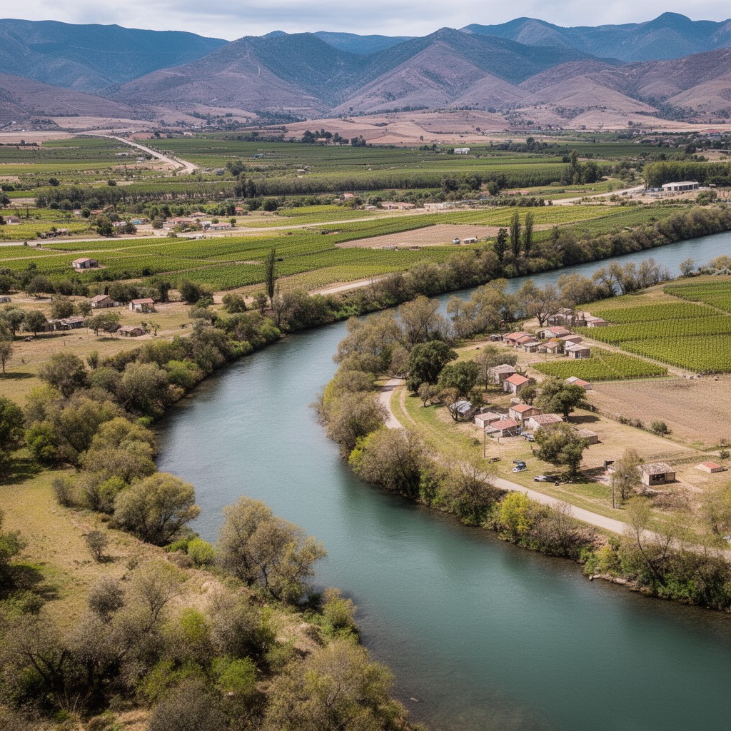 AI-generated illustration of Cachapoal River