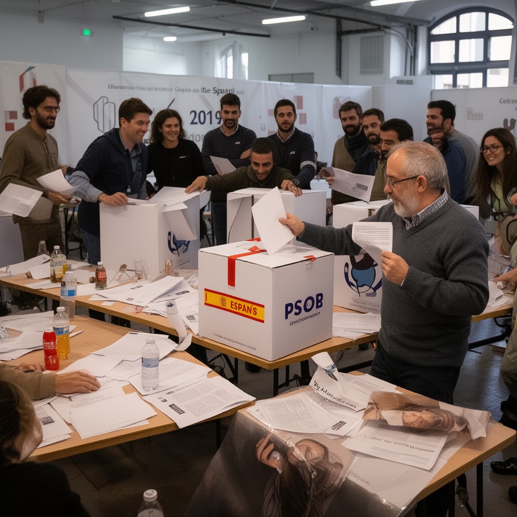 AI-generated illustration of Spanish general election, April 2019