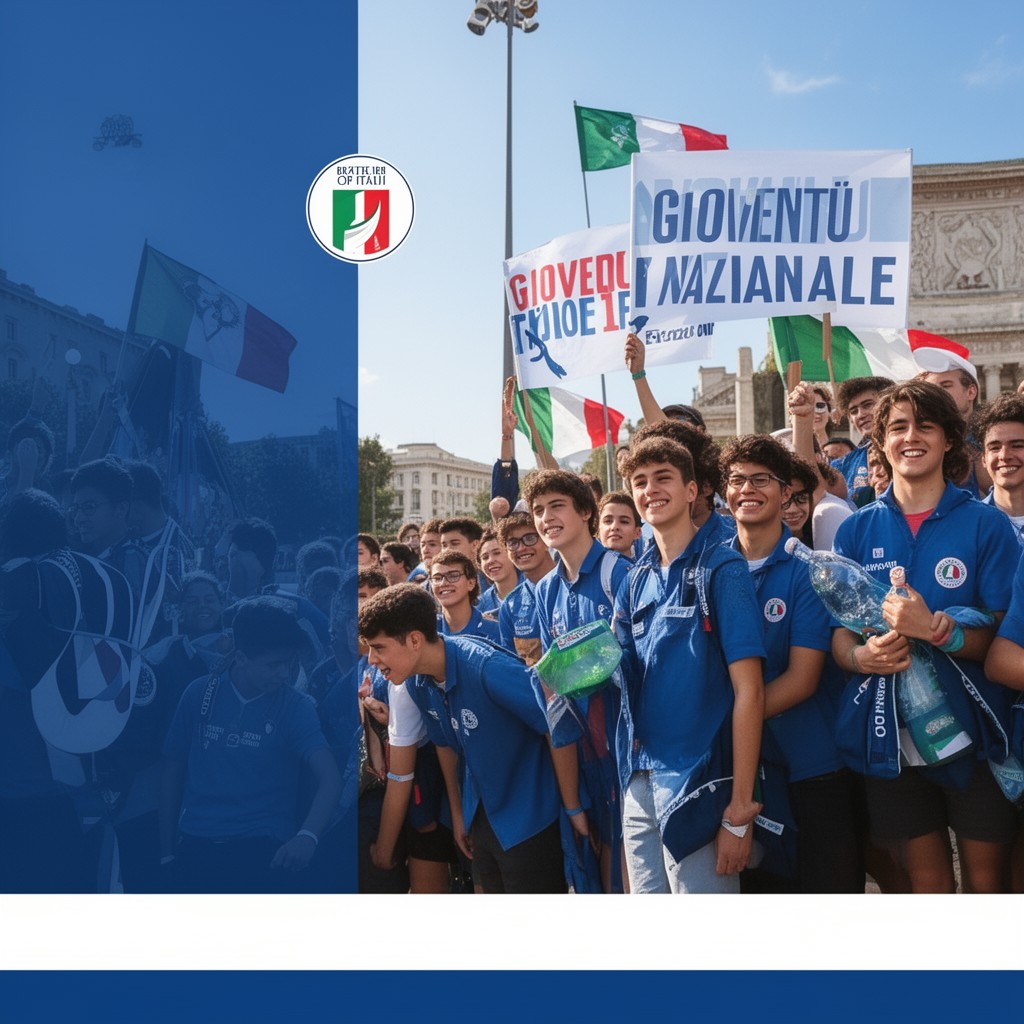 AI-generated illustration of Gioventù Nazionale