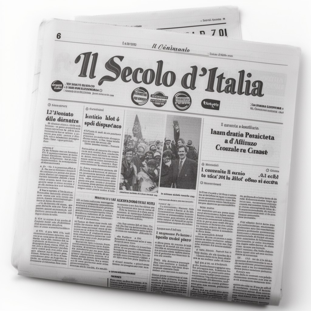 AI-generated illustration of Il Secolo d'Italia