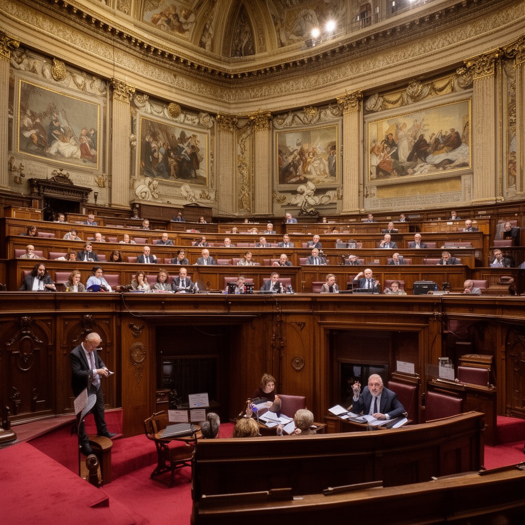AI-generated illustration of Chamber of Deputies of Italy