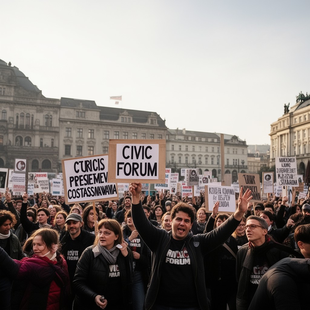 AI-generated illustration of Civic Forum