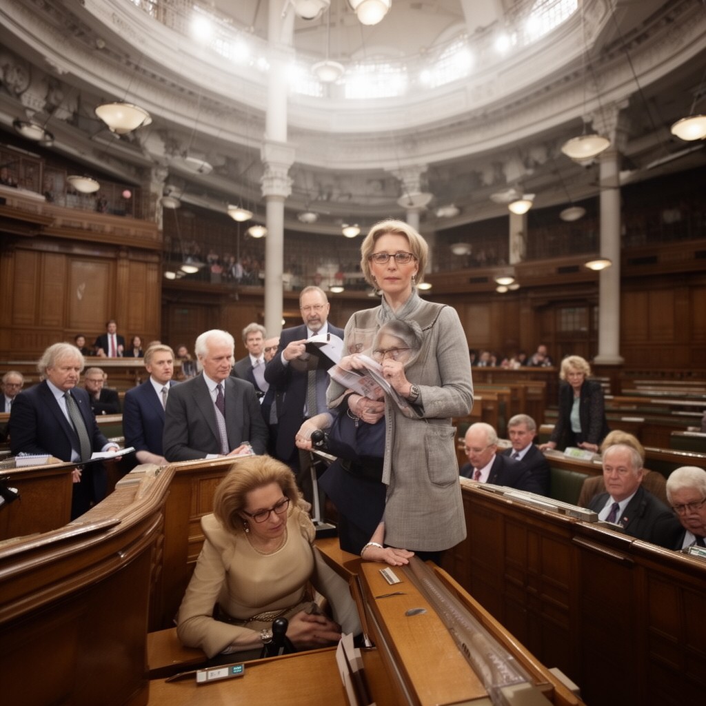 AI-generated illustration of Members of Parliament