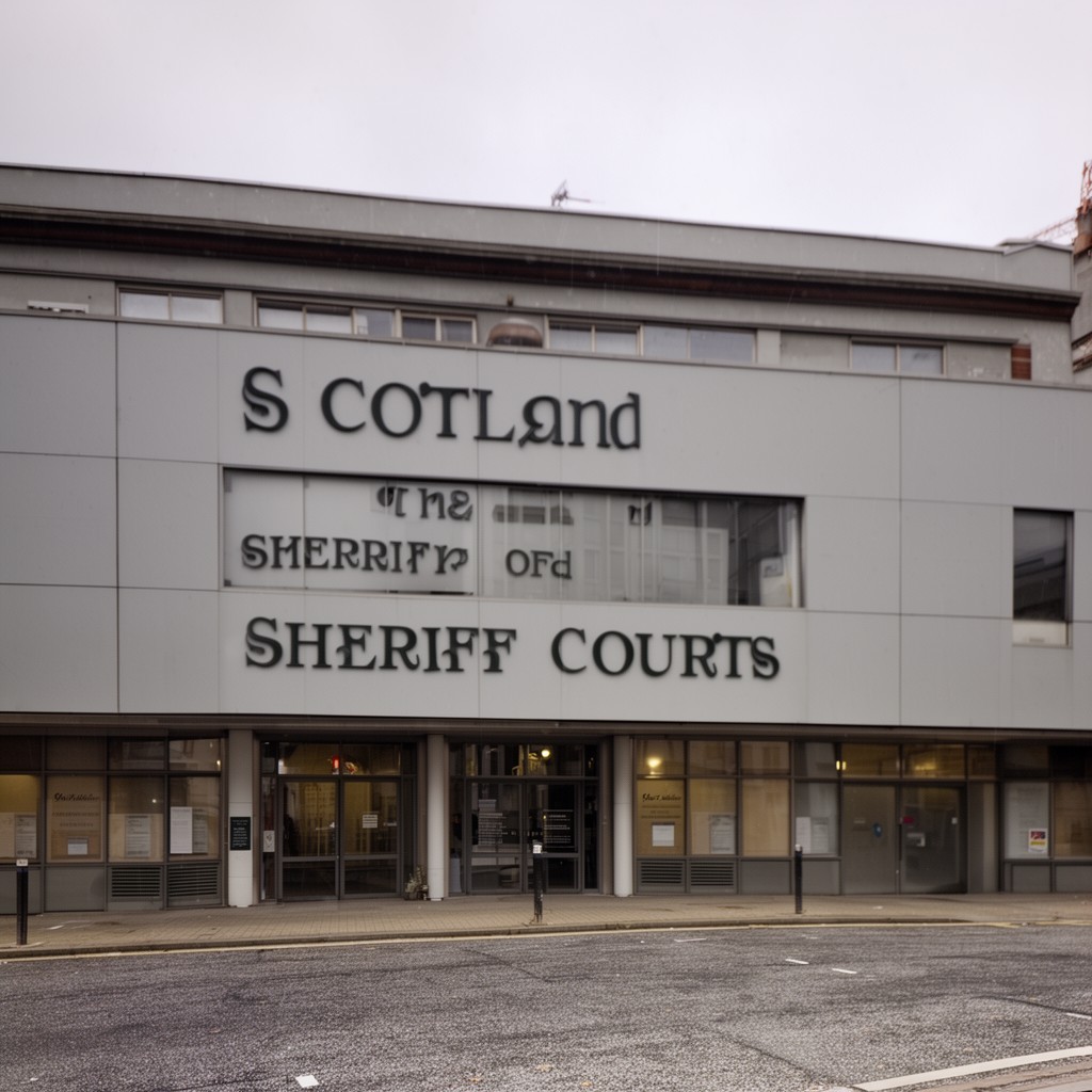 AI-generated illustration of Sheriff courts of Scotland