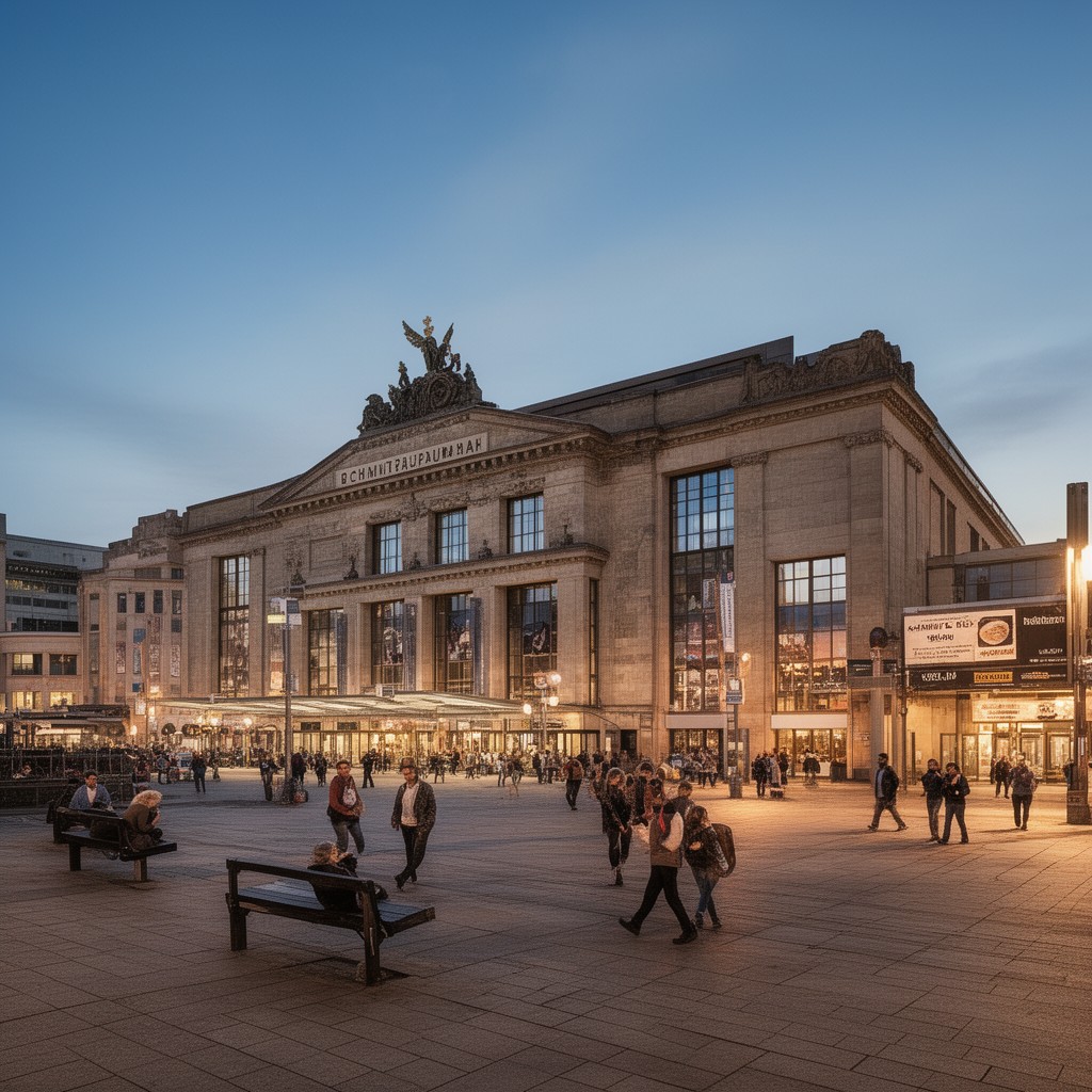 AI-generated illustration of Chemnitz Hauptbahnhof