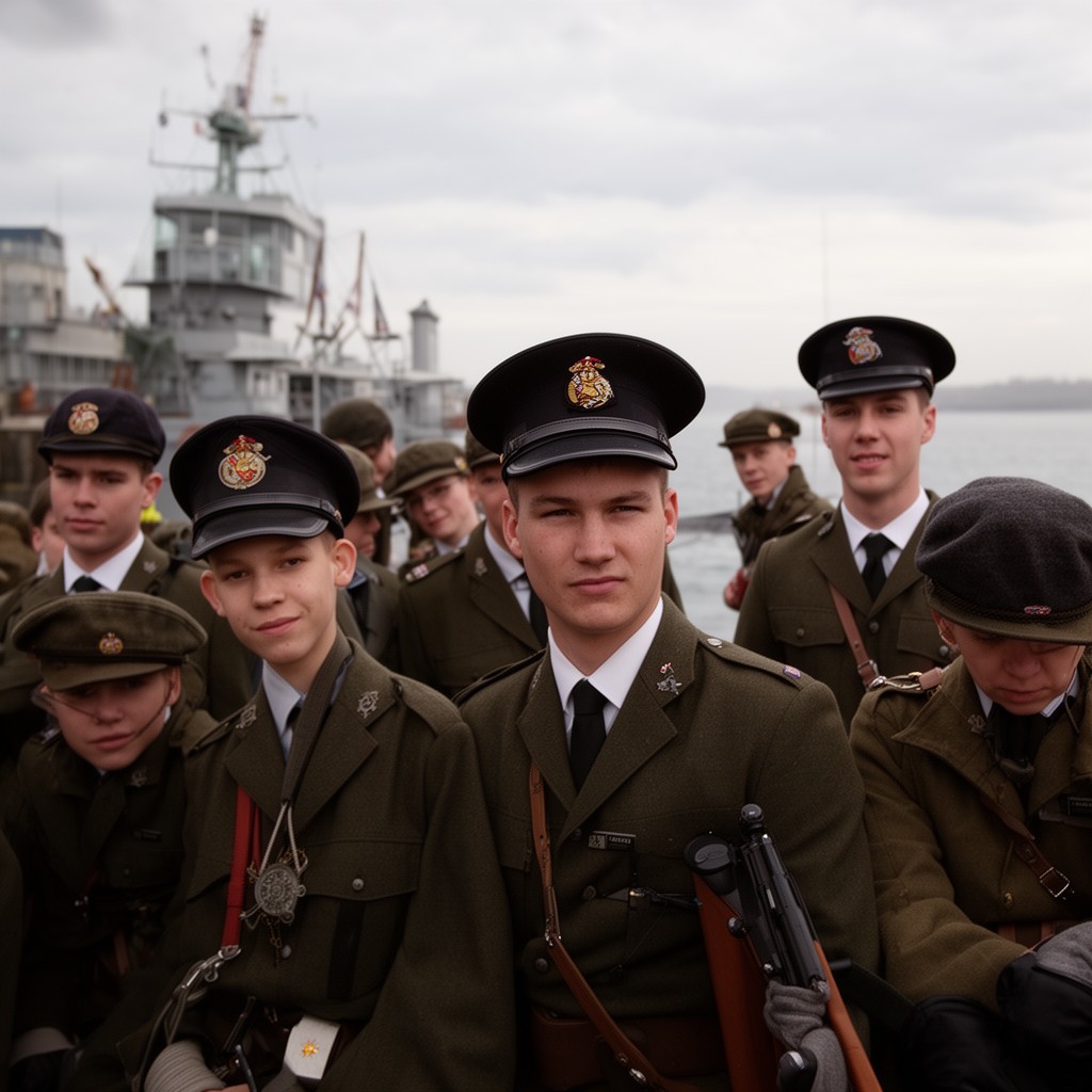 AI-generated illustration of Royal Marines Cadets