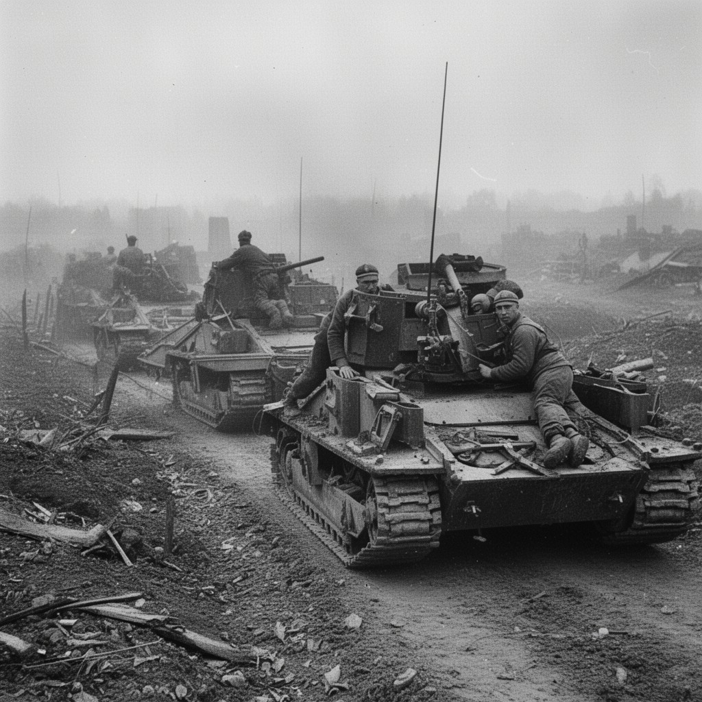 AI-generated illustration of Cambrai 1917