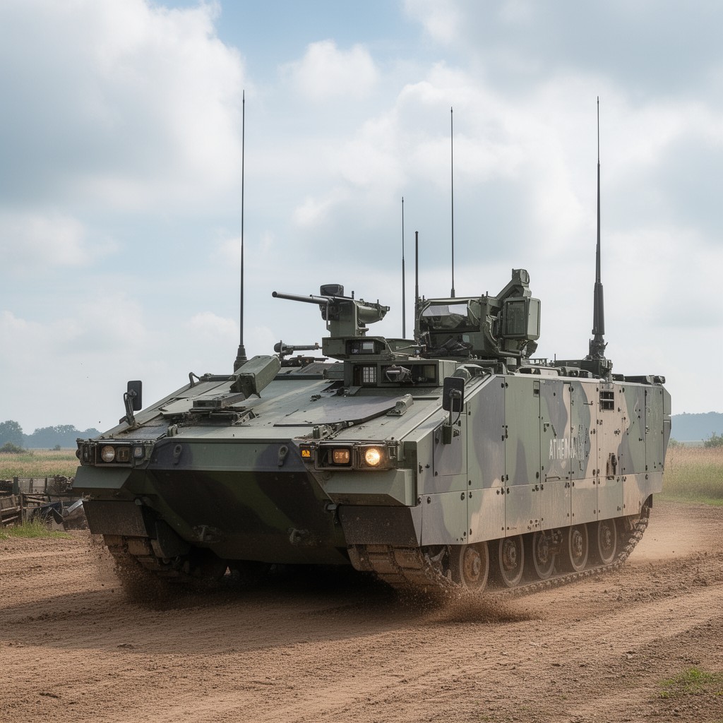 AI-generated illustration of Athena command and control vehicle