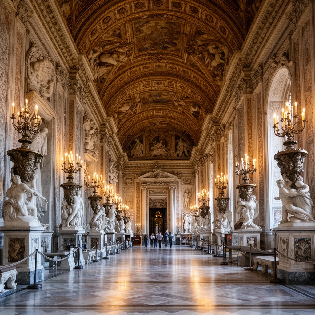 AI-generated illustration of Gallery of the Candelabra
