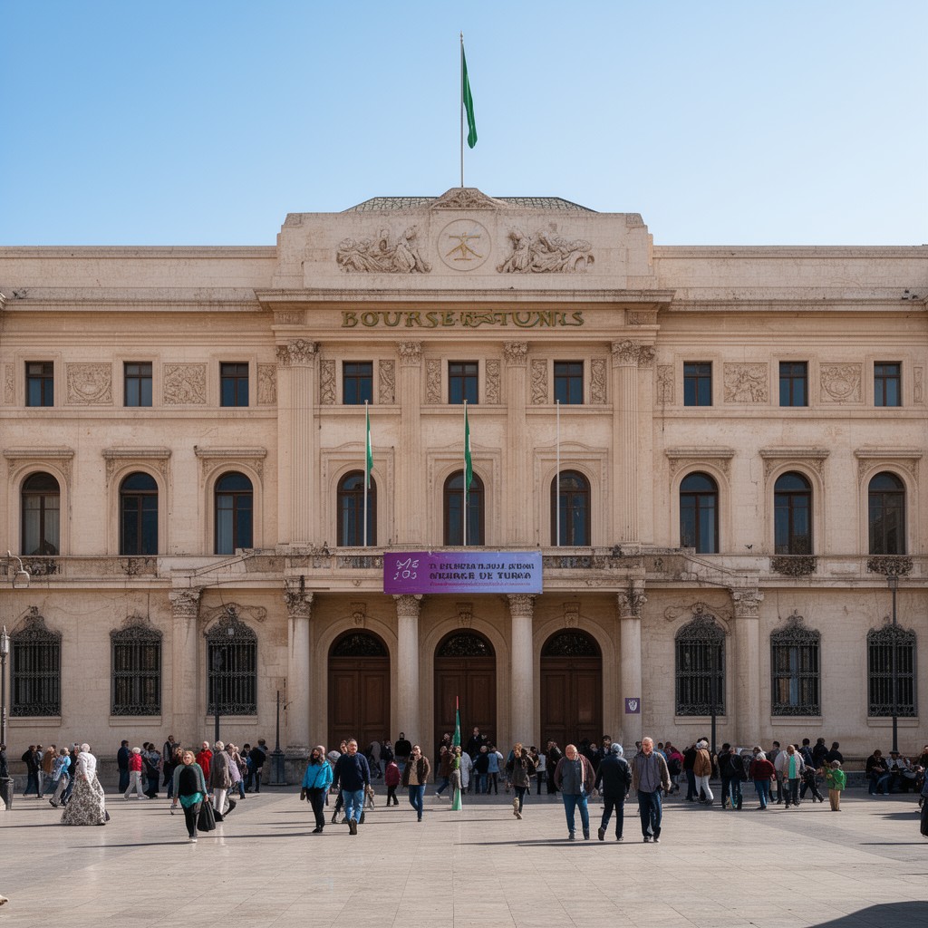 AI-generated illustration of Bourse de Tunis