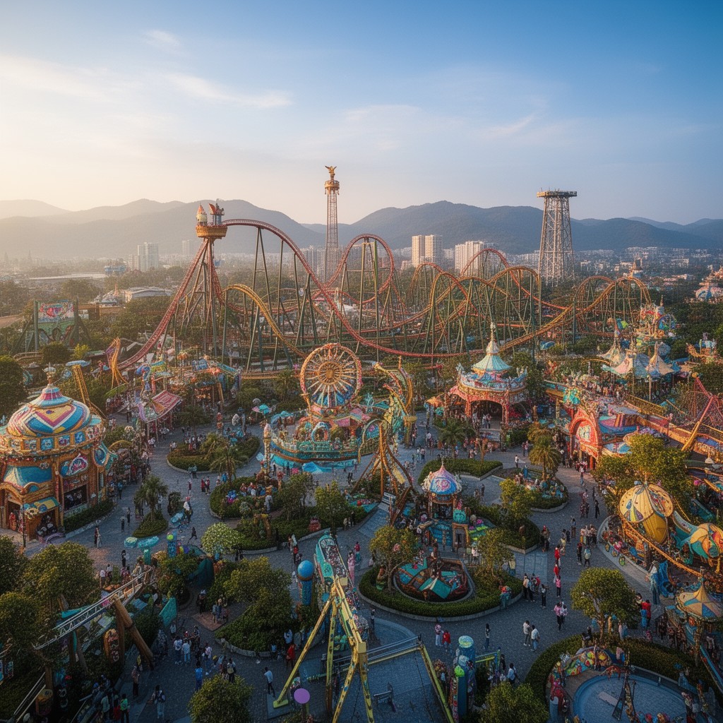 AI-generated illustration of Happy Valley Shenzhen