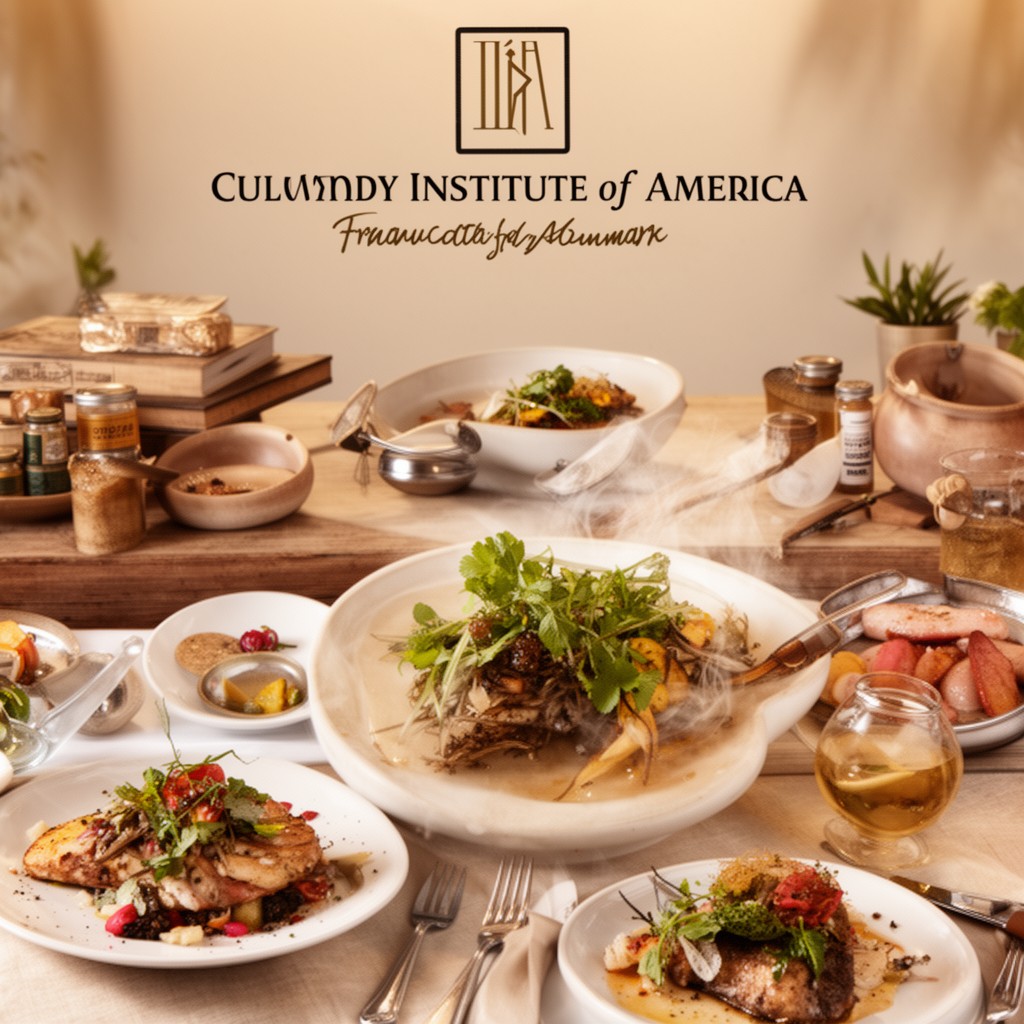 AI-generated illustration of Culinary Institute of America alumni network