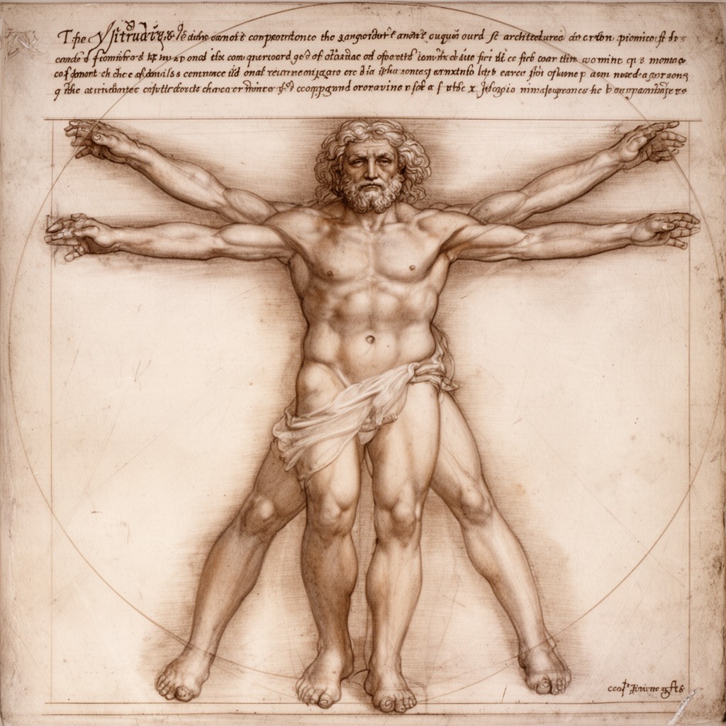 AI-generated illustration of Vitruvius