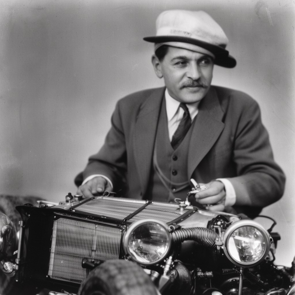 AI-generated illustration of Vincenzo Lancia