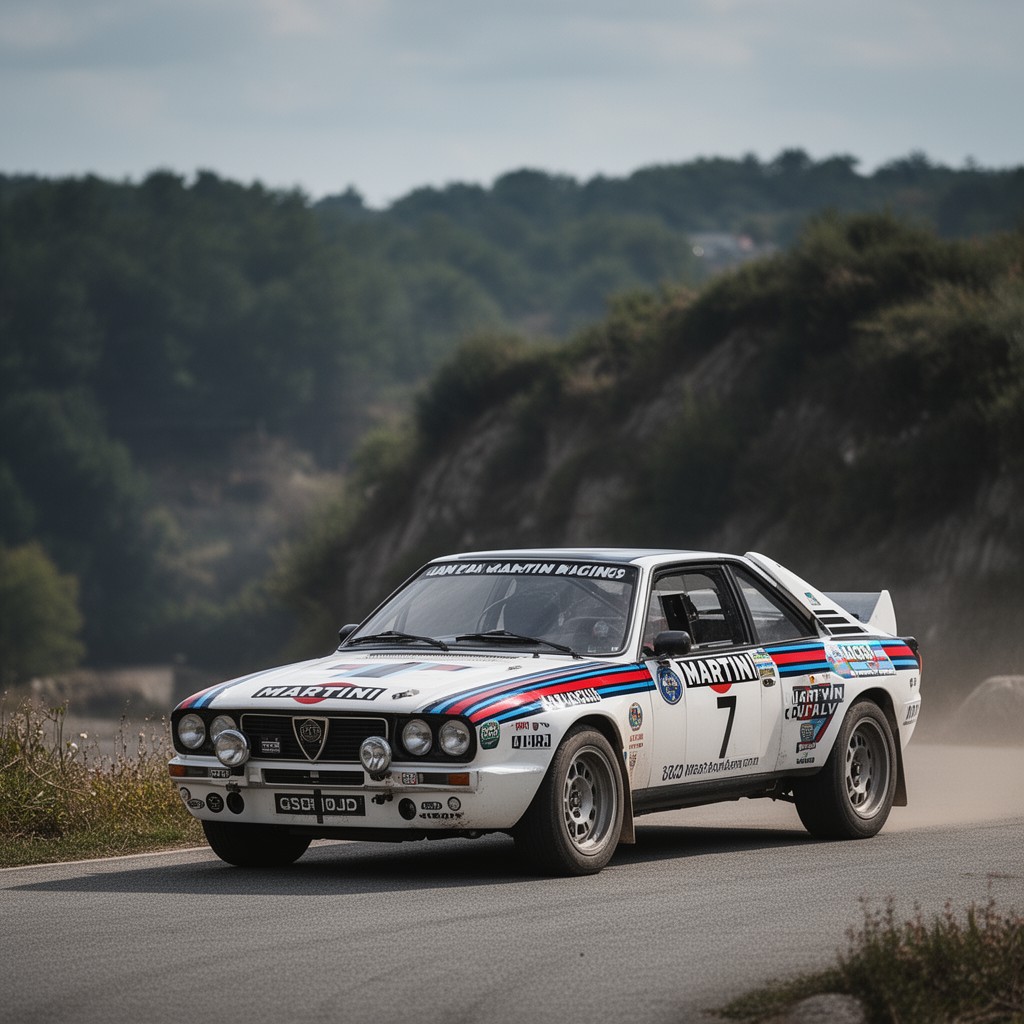 AI-generated illustration of Lancia Martini Racing